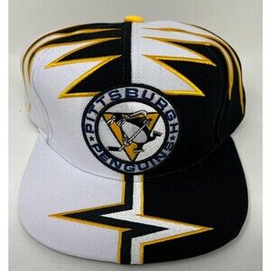 Mitchell & Ness Pittsburgh Penguins NHL Hockey Shockwave White Snapback Hat Cap